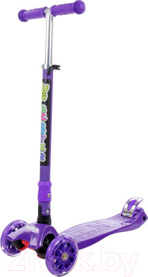 Самокат детский Полесье Со складной ручкой 0072C / 94445 (фиолетовый)