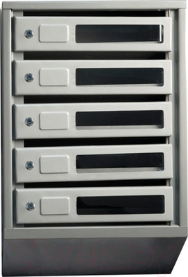 Почтовый ящик Klesto Вертикальный 5 секций (с окошком, с задней стенкой)