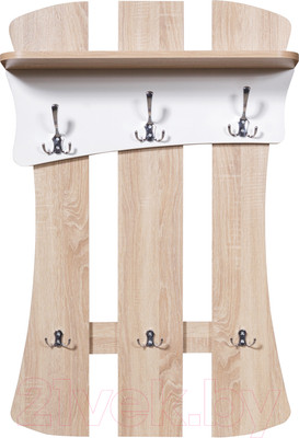 Вешалка для одежды Мебель-Класс Нюанс-2 / МК 501.03.2 (белый/дуб сонома)