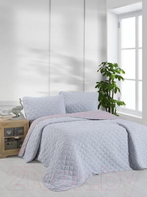 Набор текстиля для спальни Karven Muslin Baklava Евро / Y837-baklava-V1 (Lila/сиреневый)