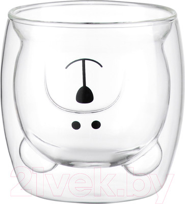 Чашка Smart Solutions Медведь / KW-SS-CP-GLS-BR-250