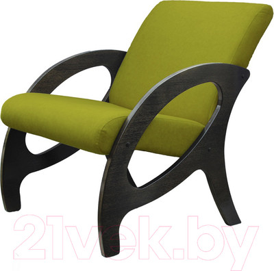 Кресло мягкое Мебелик Альма (лайм/венге/патина)