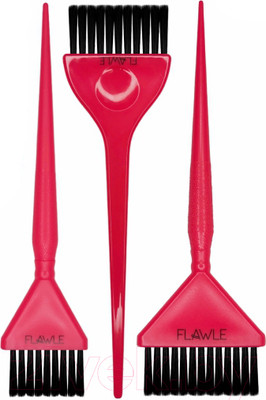 Набор кистей для окрашивания волос Flawle 1.501.01 (3шт, розовый)