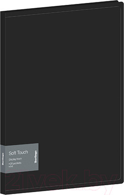 Папка для бумаг Berlingo Soft Touch / DB4_20980 (черный)