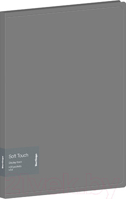 Папка для бумаг Berlingo Soft Touch / DB4_20985 (серый)