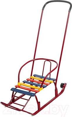 Санки детские GalaXy Мишутка 1 с колесом (красный)