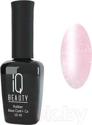 База для гель-лака IQ Beauty Каучуковое с кальцием Ирландский крем С шиммером (10мл)
