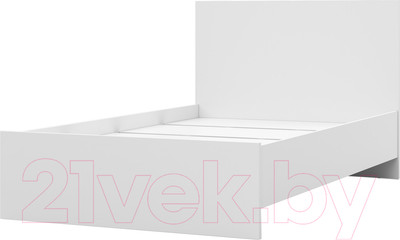 Полуторная кровать MySTAR Сноули 1200 ИВ-121.14 (белый)