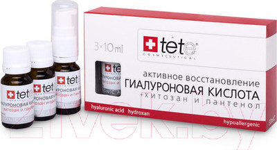 Сыворотка для лица TETe Cosmeceutical Гиалуроновая кислота+Хитозан/Пантенол  (3x10мл)