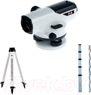 Оптический нивелир ADA Instruments PROF-X32 с поверкой + рейка STAFF 5 + штатив на винтах Light