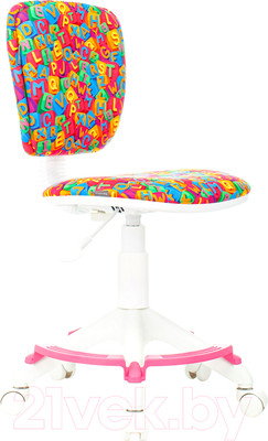 Кресло детское Бюрократ CH-W204/F (мультиколор алфавит/пластик белый)