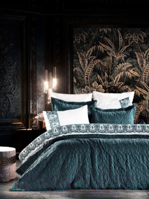 Комплект постельного белья с покрывалом Zebra Casa Norsia / Y 777 (изумруд)