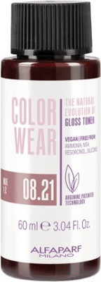 Крем-краска для волос Alfaparf Milano Color Wear Gloss Toner 08.21  (60мл, Soft Light Violet Ash Blonde)