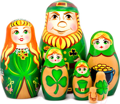 Матрешка сувенирная Брестская Фабрика Сувениров Ко Дню Святого Патрика / 7321