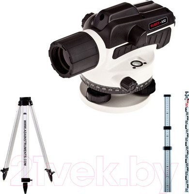 Оптический нивелир ADA Instruments Ruber-X32 + рейка STAFF 3 + штатив на винтах Light / А00201К