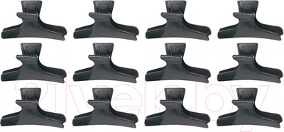 Набор зажимов для волос Dewal Бабочка / CL2202 (12шт, черный)