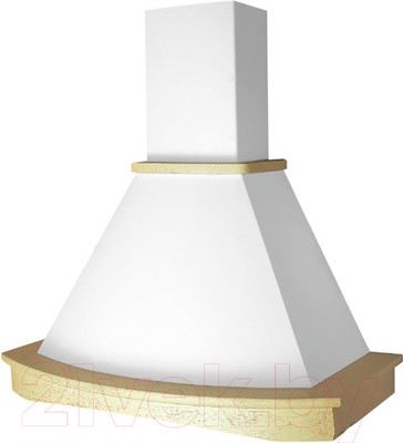 Вытяжка купольная Elikor Ротонда 90П-1000-П3Д (бежевый/дуб неокрашенный)