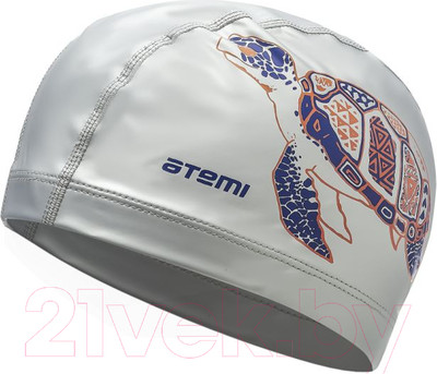 Шапочка для плавания Atemi PU 305 (серебристый)