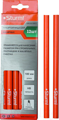 Набор карандашей строительных Sturm! 1090-06-KM12 (12шт)