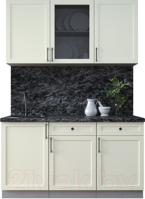 Кухонный гарнитур Interline Тренд 1.5А (белый/белый/кастилло темный)