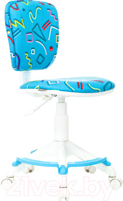 Кресло детское Бюрократ CH-W204/F (голубой Sticks 06/пластик белый)