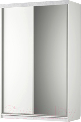 Шкаф Аквилон Акцент №26 (белое сияние/цемент светлый)