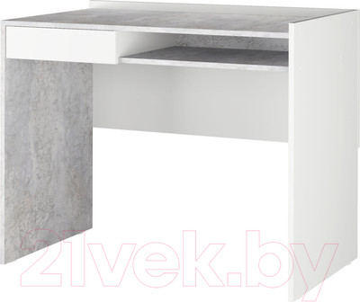 Письменный стол Аквилон СТК №30 (белое сияние/цемент светлый)