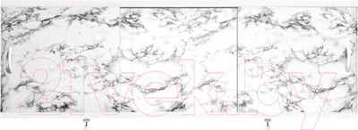 Экран для ванны Alavann Оптима 150 (черно-белый мрамор)