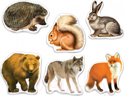 Развивающая игра Русский стиль Лесные животные / 02544