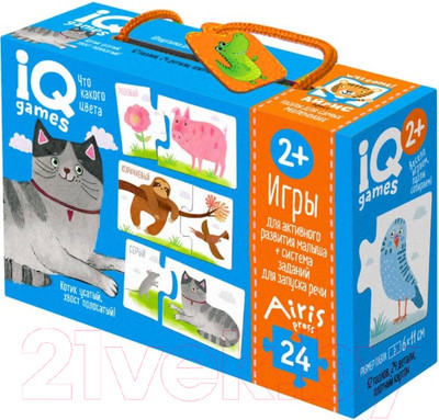Развивающая игра Айрис-пресс IQ игры. Что какого цвета. 2+ Запуск речи / 9785811281633