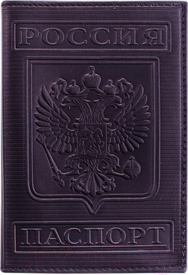 Обложка на паспорт OfficeSpace Герб / KPs_1641 / 176866 (черный)