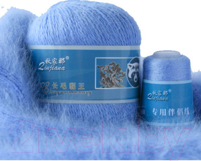 Пряжа для вязания ХоббиБум Пух Норки 825 (голубой)