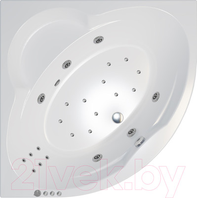 Ванна акриловая Triton Троя 150x150 Экстра Люкс Flat (с гидромассажем)