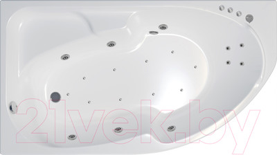 Ванна акриловая Triton София 170x95 L Люкс Flat (с гидромассажем)