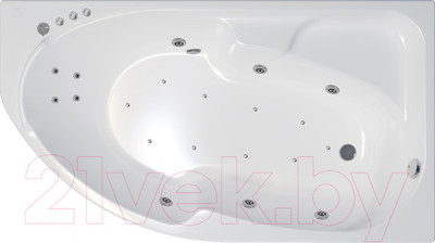 Ванна акриловая Triton София 170x95 R Люкс Flat (с гидромассажем)