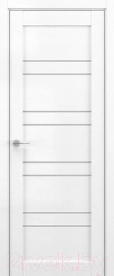 Дверь межкомнатная Deform V15 ДО 70x200 (вайт вуд/стекло матовое)