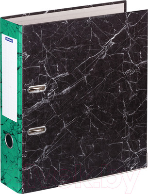 Папка-регистратор OfficeSpace 274412 (черный/зеленый мрамор)