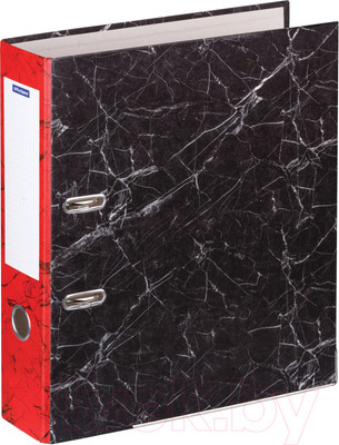 Папка-регистратор OfficeSpace 274413 (черный/красный мрамор)
