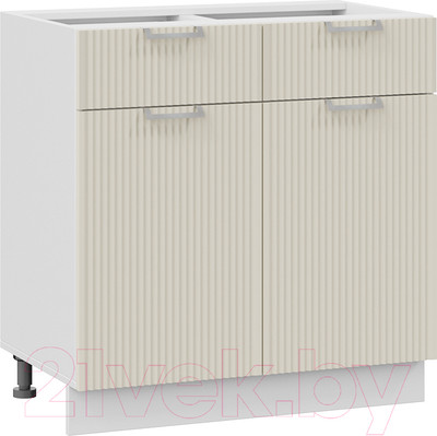 Шкаф-стол кухонный ТриЯ Кимберли 1Н8Я1 (белый/кремовый)