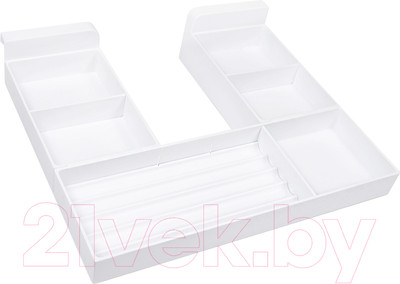 Органайзер для столовых приборов Boyard Старт с держателем задней стенки под мойку / SBH70/W