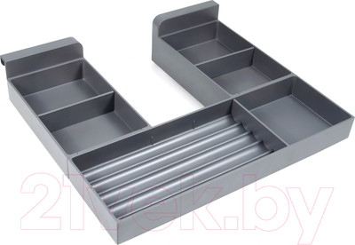 Органайзер для столовых приборов Boyard Старт с держателем задней стенки под мойку / SBH70/GRPH