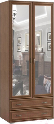 Шкаф Тэкс Ливорно ЛШ-23 2-х створчатый с зеркалом (орех донской)