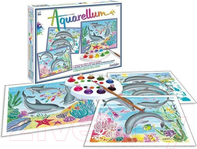 Набор для творчества SentoSphere Aquarellum Дельфины / 6220