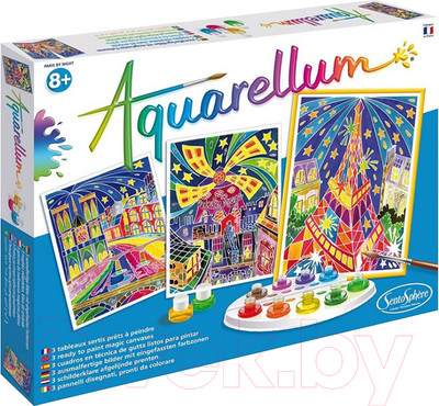 Набор для творчества SentoSphere Aquarellum Ночной Париж / 6260