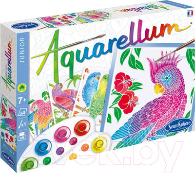 Набор для творчества SentoSphere Aquarellum Попугаи / 654