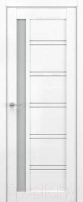 Дверь межкомнатная Deform V6 ДО 80x200 (вайт вуд/стекло матовое)