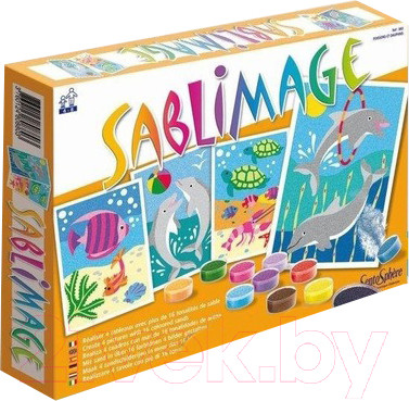 Набор для творчества SentoSphere Песочные картинки. Рыбки и дельфин / 880