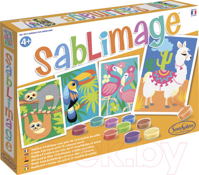 Набор для творчества SentoSphere Песочные картинки. Животные Латинской Америки / 8811