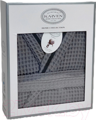 Халат Karven Вафельный XL / B1113 (v5 Mavi/темно-серый)