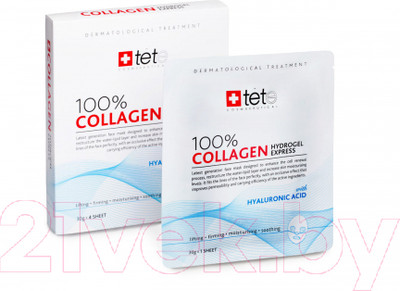 Набор масок для лица TETe Cosmeceutical Экспресс-уход Box 100% Collagen Hydrogel Mask (4шт)